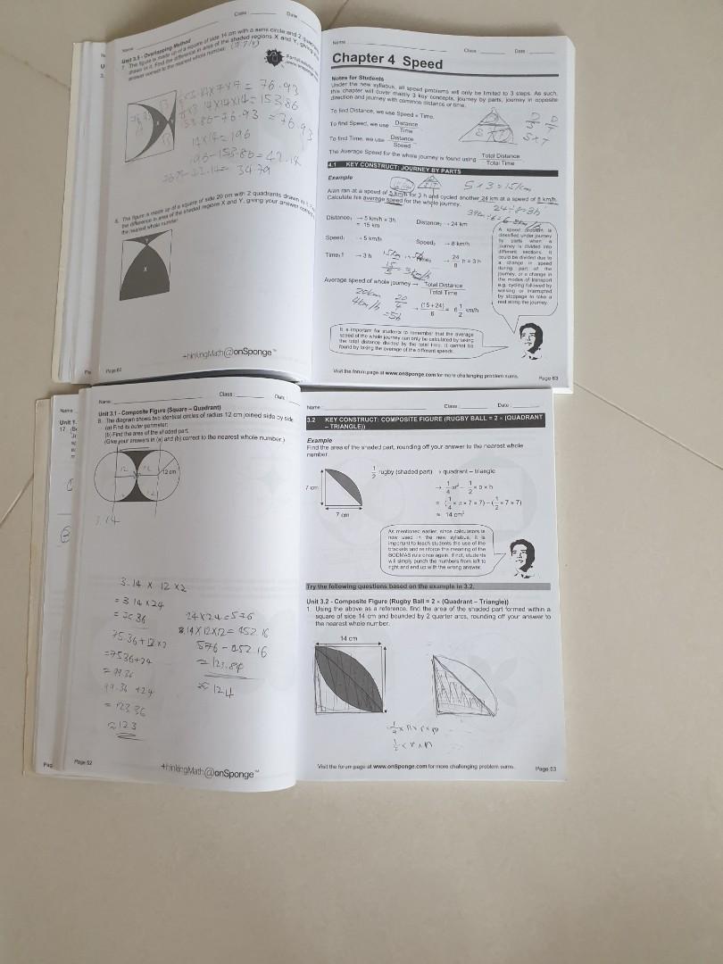thinking Math @ on Sponge Conquer Problem Sums - Primary 6, Hobbies ...