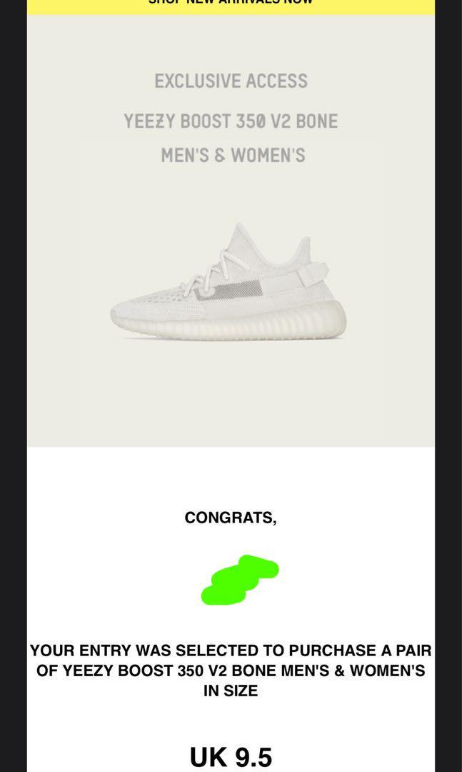Adidas yeezy discount draw results