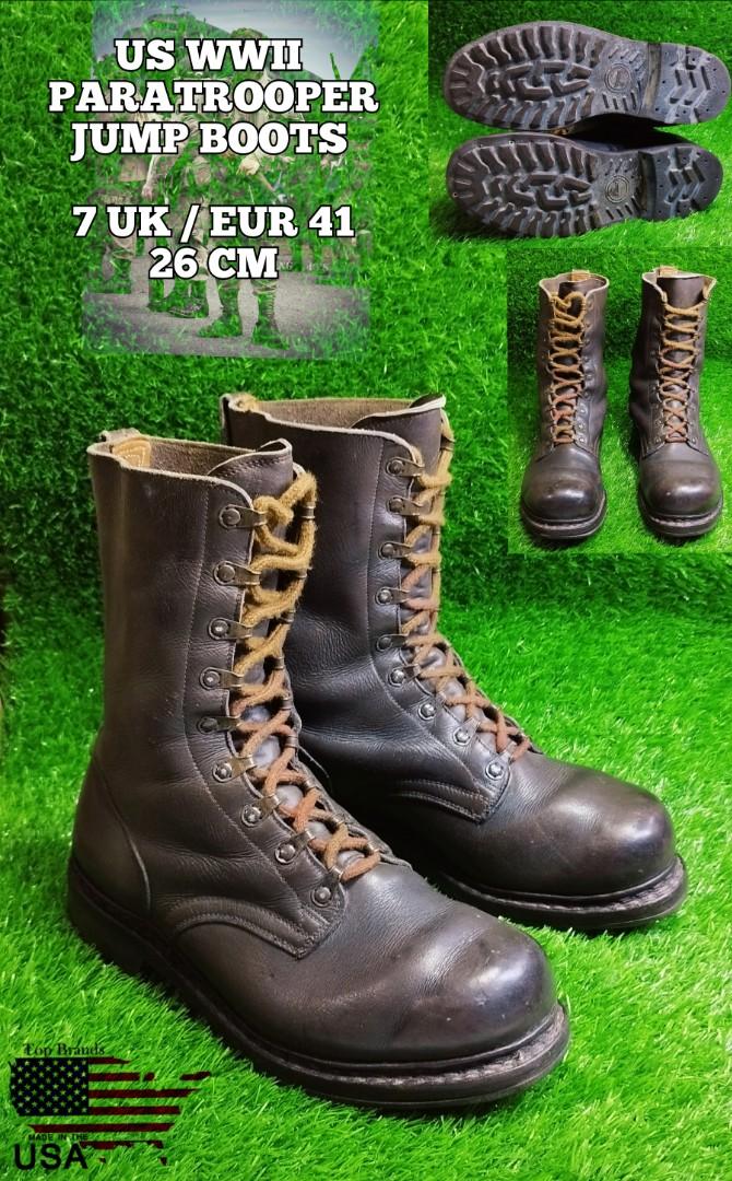US WWII PARATROOPER JUMP BOOTS Men s Fashion Footwear Boots on