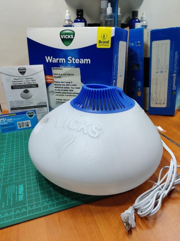 Vicks Warm Steam Vaporizer With NightLight (w/ FREE VOLTAGE