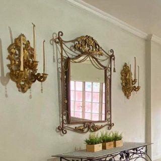 Victorian Style Mirror and Candle Holder