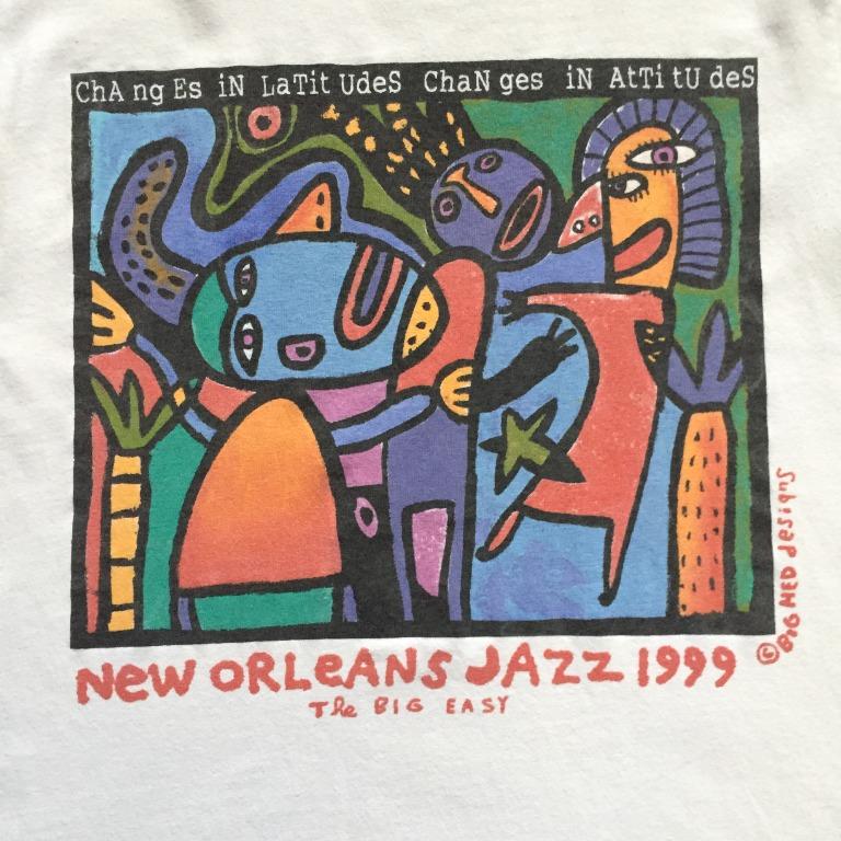 New Orleans Louisiana Jazz T-shirt Big Hed Designs Vintage