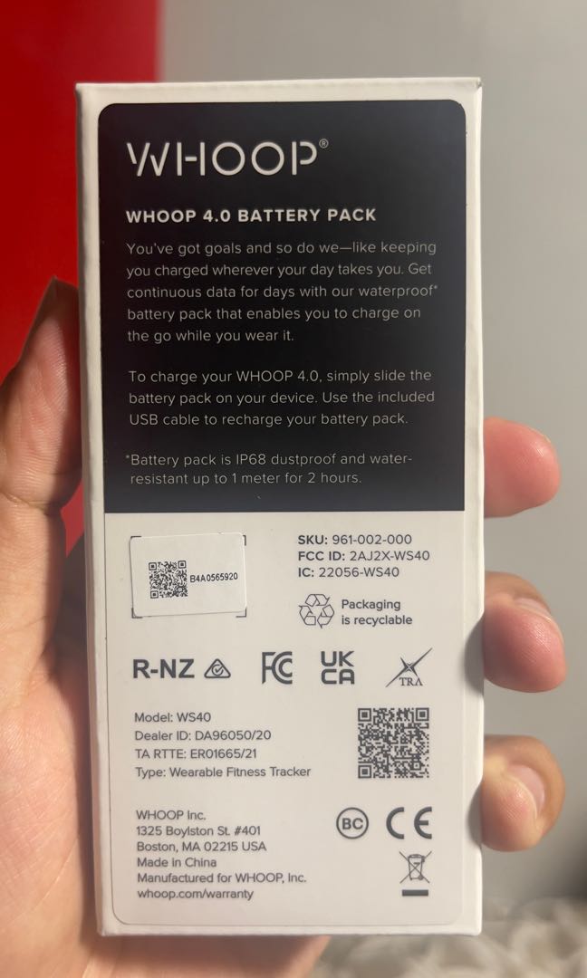 WHOOP 4.0 Battery Pack, Sports Equipment, Other Sports Equipment and