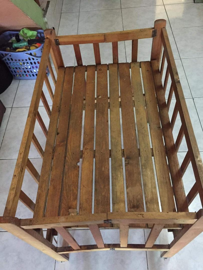 Wooden crib, Babies & Kids, Baby Nursery & Kids Furniture, Cots & Cribs