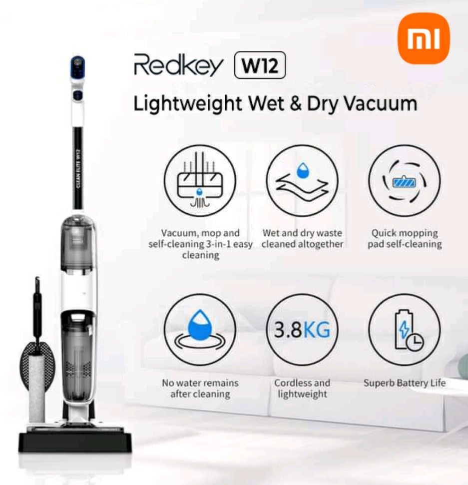 Xiaomi Redkey W12 Wet Dry Vacuum Mop Cleaner, TV & Home Appliances, Vacuum Cleaner