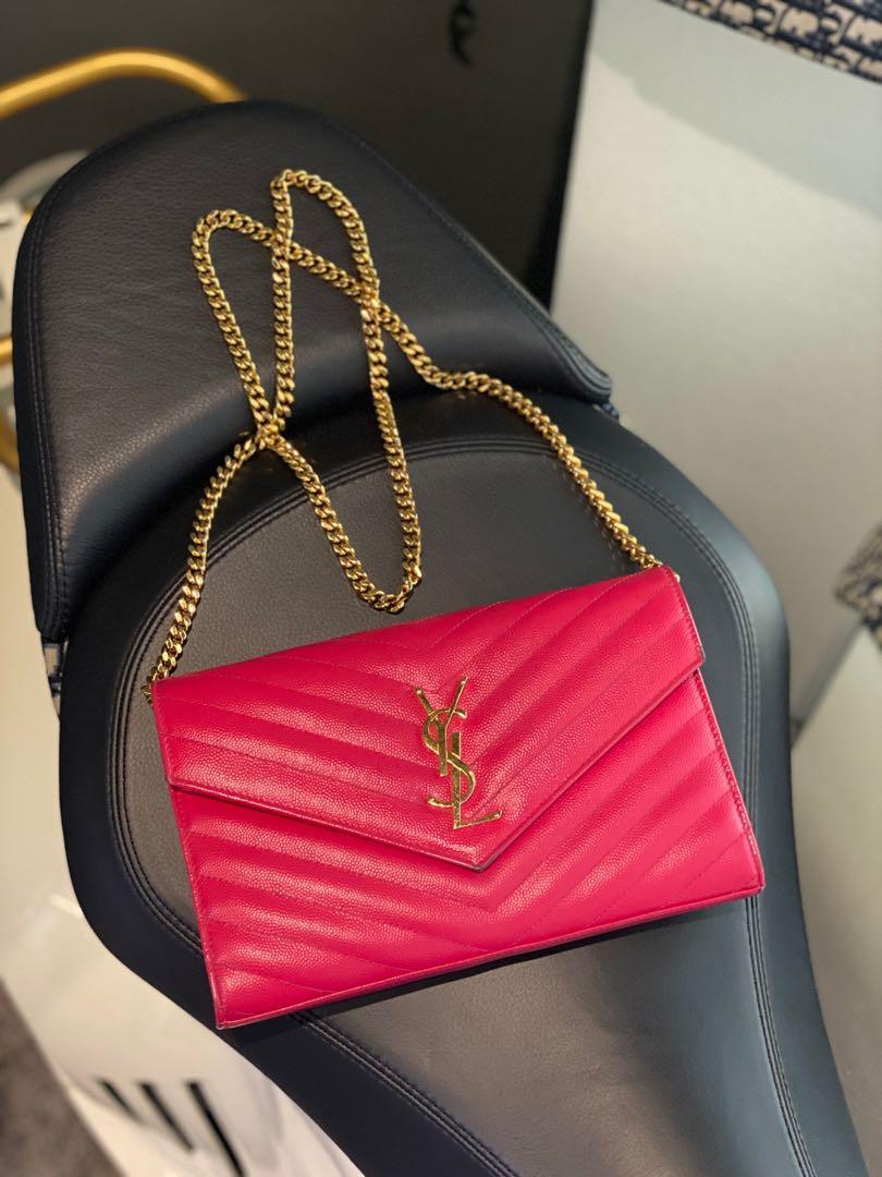 YSL Large WOC in Beige SHW, Luxury, Bags & Wallets on Carousell