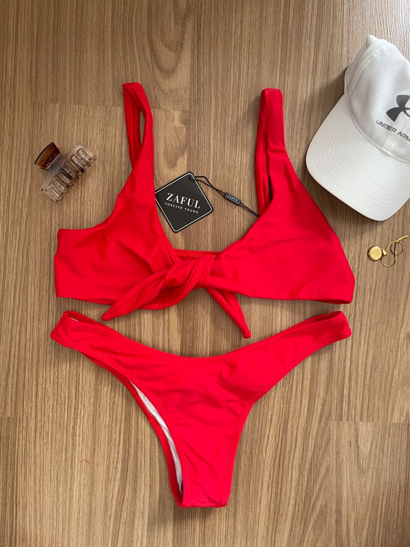 Zaful red top bathing suit
