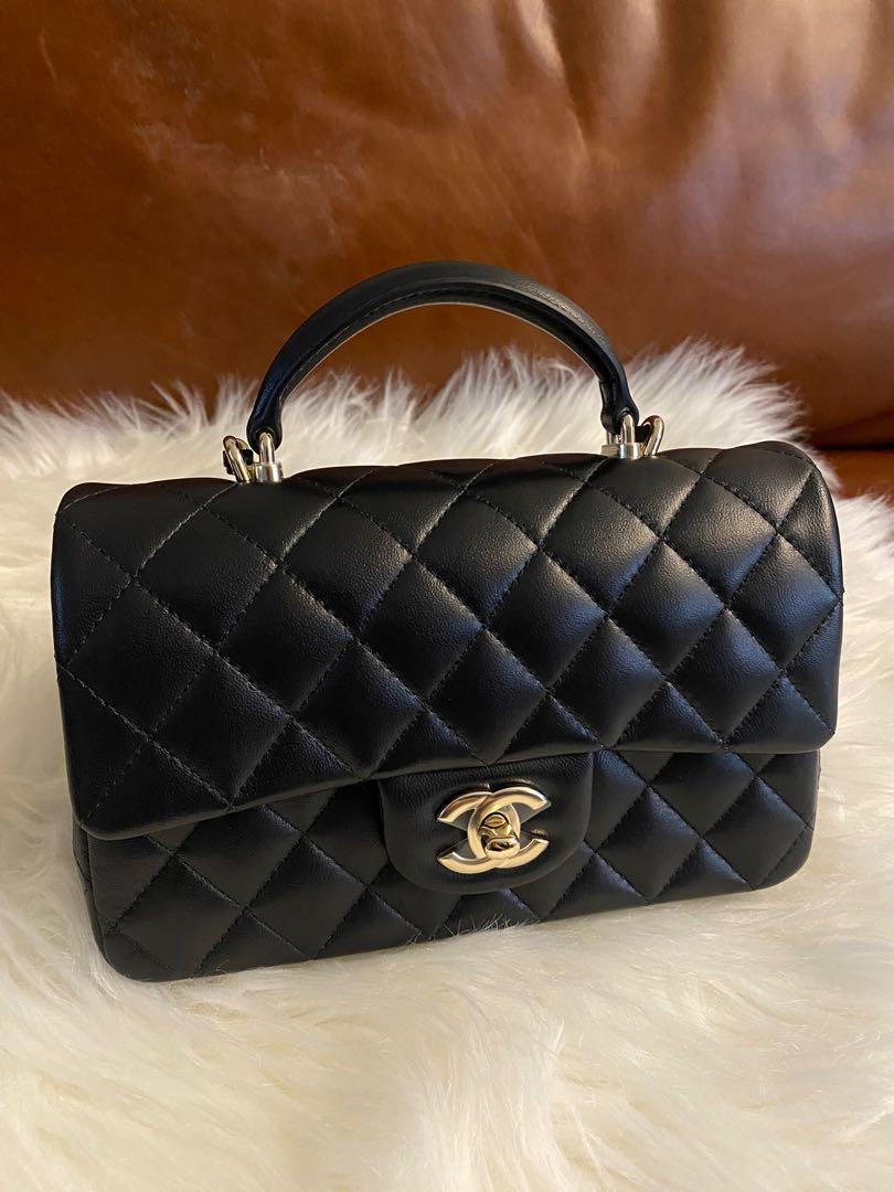 22A Chanel mini rectangular with top handle flap, Luxury, Bags