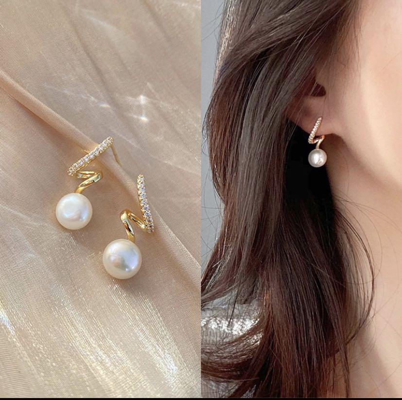 Aliexpress pearl top earrings