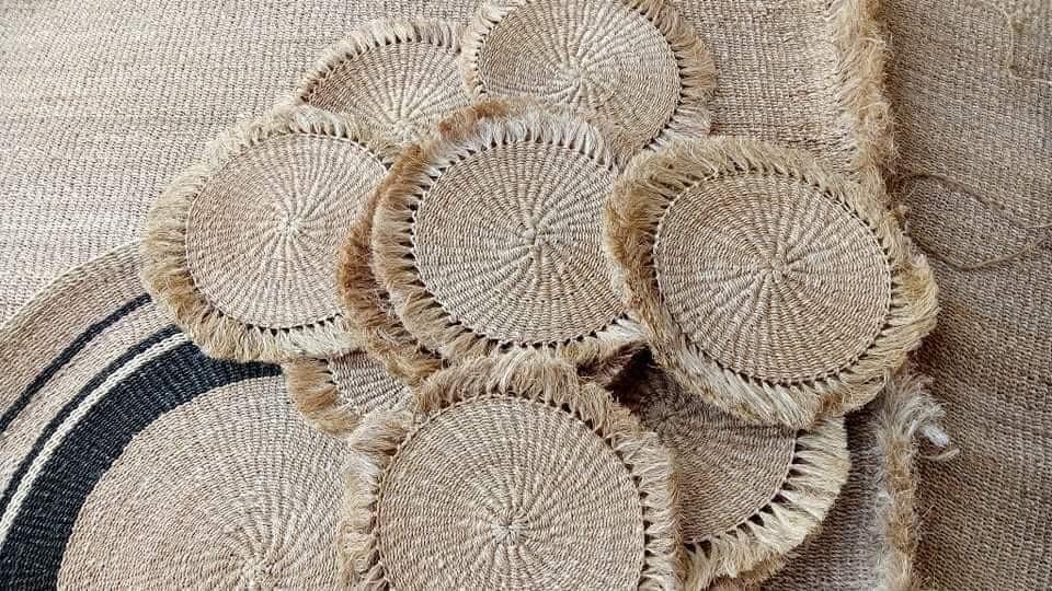 Abaca & rattan placemat, Furniture & Home Living, Kitchenware ...
