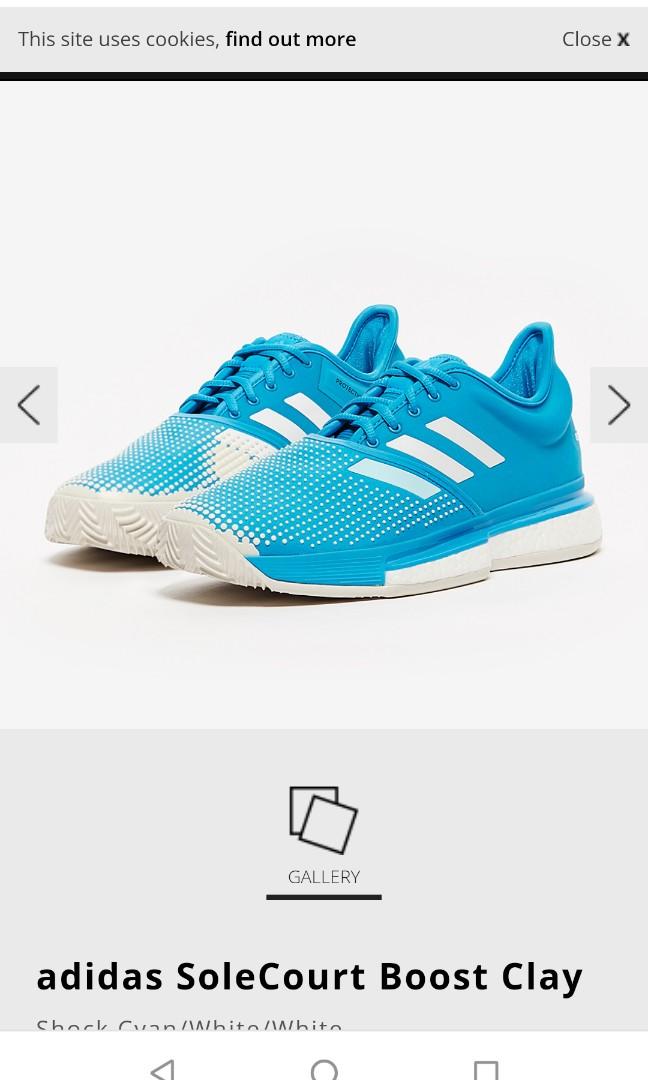 Adidas solecourt boost clay blue men's shoe clearance