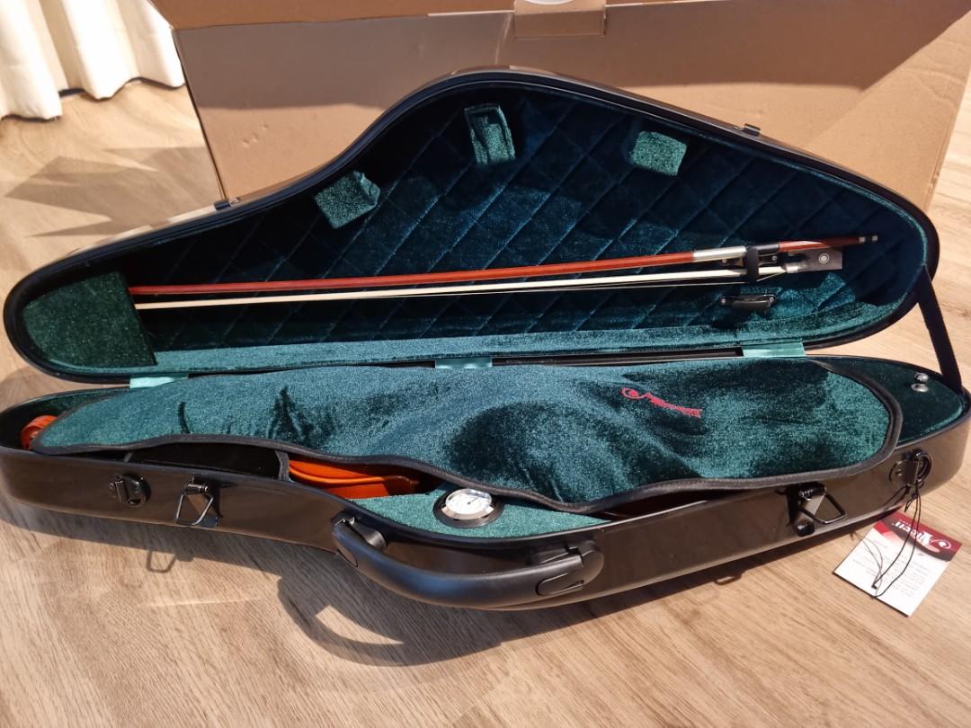 Aileen Violin Hard Case 4/4 size in Gloss Black, Hobbies & Toys, Music