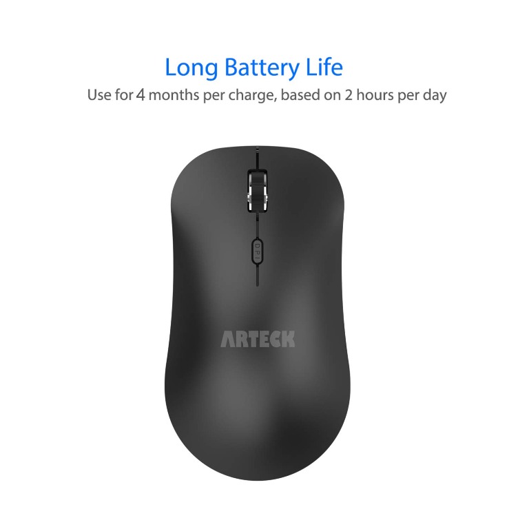 ARTECK 2.4G Wireless Mouse with Nano USB Receiver Ergonomic Design