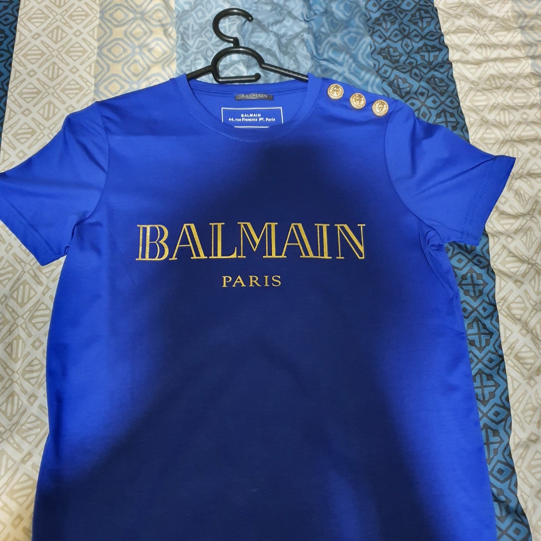 Balmain blue shirt clearance