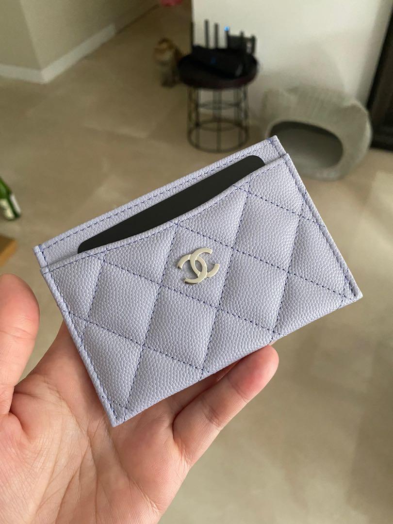 Authentic new 21k Chanel card holder lilac light purple, Women's Fashion,  Bags & Wallets, Wallets & Card Holders on Carousell
