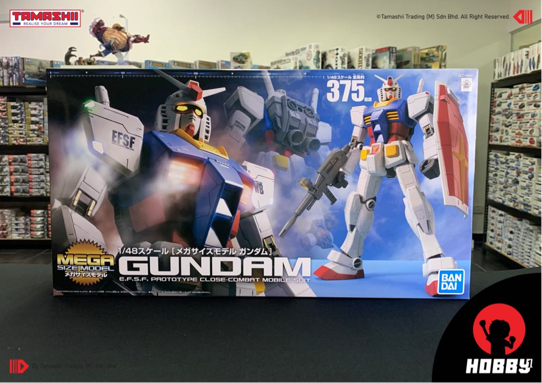 Bandai 1/48 Scale RX-78-2 Gundam Mega Size Model