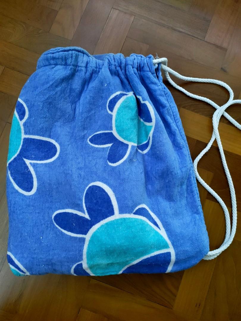 Beach towel drawstring on sale bag