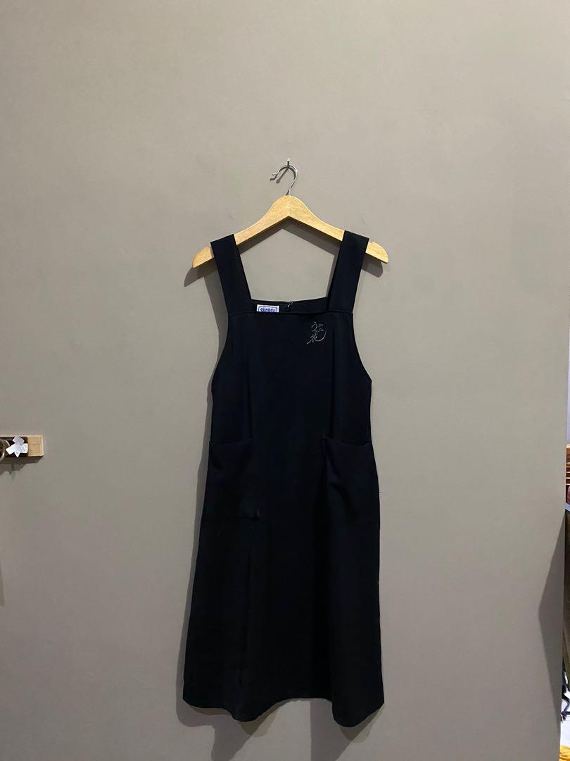 black midi dress, Fesyen Wanita 