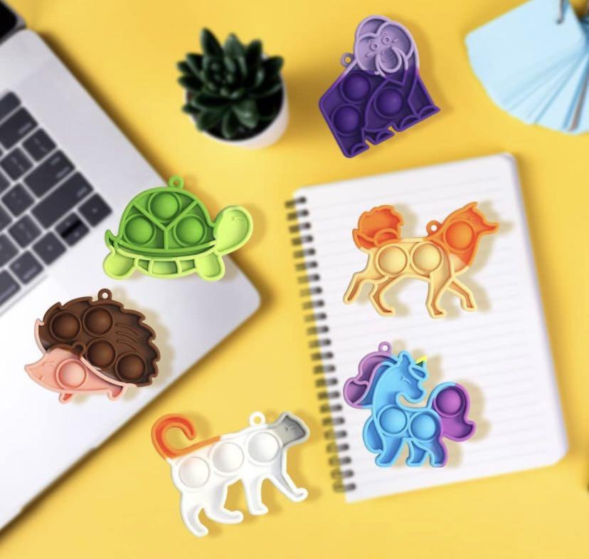 Brand new Mini Pop it Keychain Pack Pop Fidget Keychain Toys bulk Push