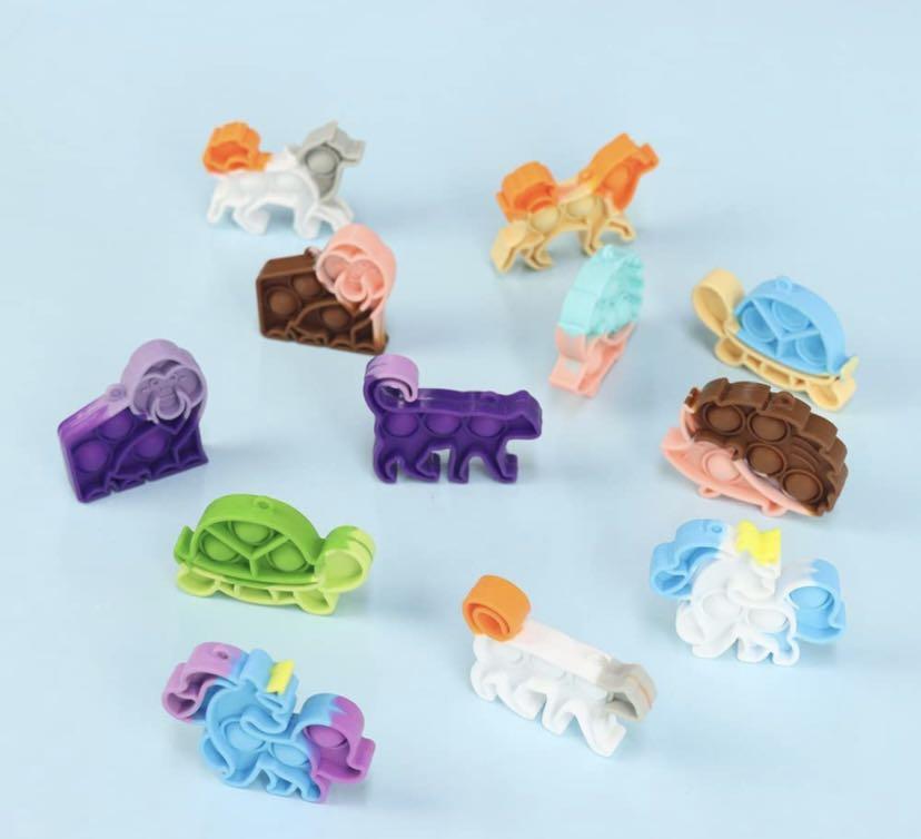 Brand new Mini Pop it Keychain Pack Pop Fidget Keychain Toys bulk Push Pop Bubble Fidget Toy