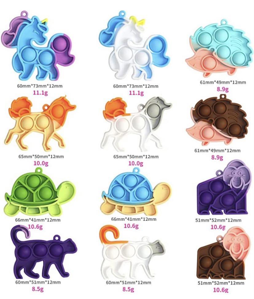 Brand new Mini Pop it Keychain Pack Pop Fidget Keychain Toys bulk Push