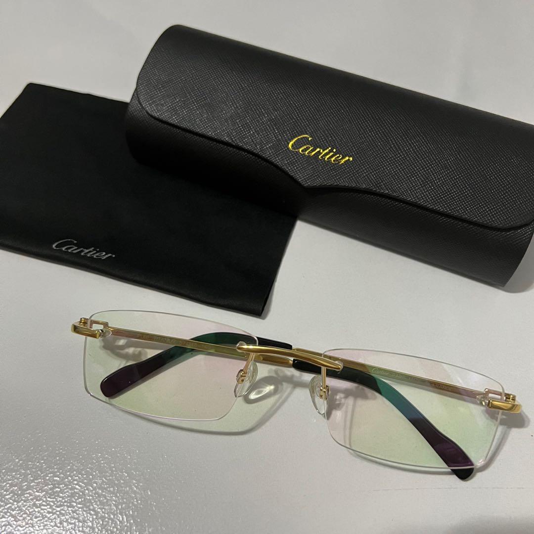 Cartier Gold Rimless Glasses Spectacles 