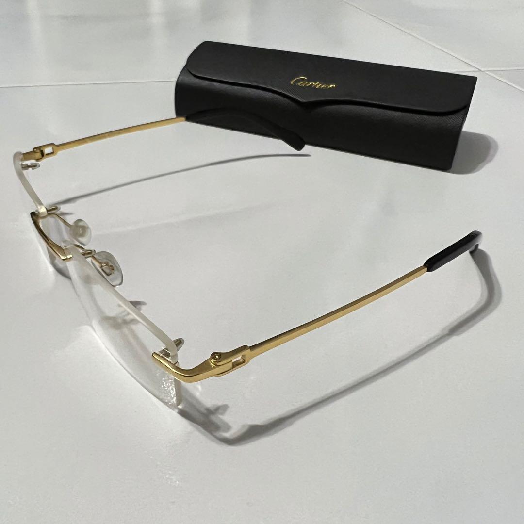 Cartier Gold Rimless Glasses Spectacles 