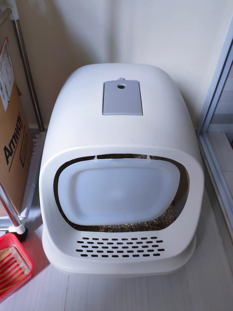 Cat teepee, scratch pole, food trough, day bed and toilet, Pet Supplies