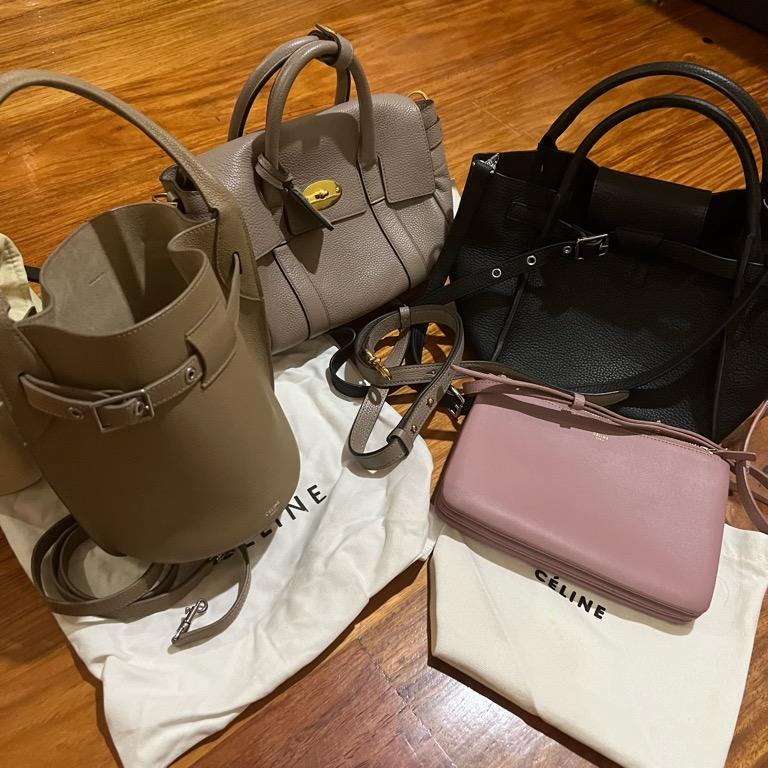 Trio leather crossbody bag Celine Pink in Leather - 37449175