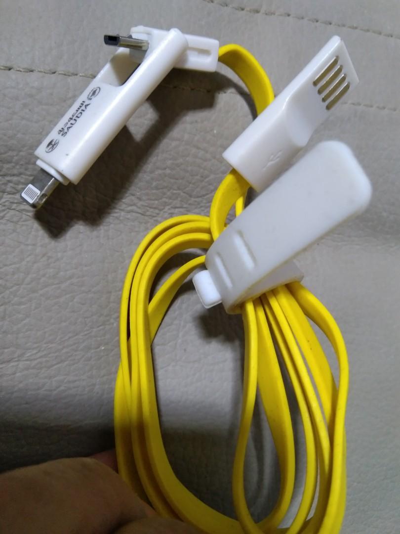 Cellphone Charger (Category: Chargers & Cables) located in Manila. Submitted by cleviticus (Listing ID 1168195142, Image 1). Description: Cellphone Charger dual connector for ipad and Android. see photos..