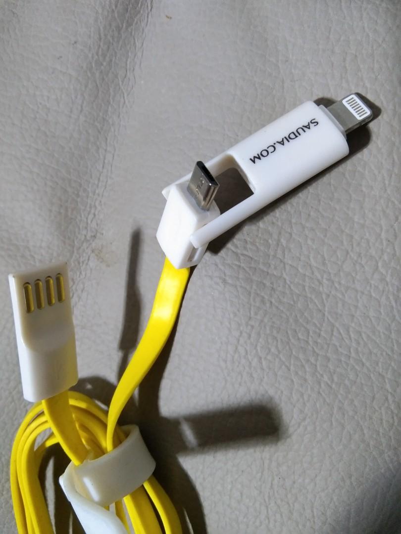 Cellphone Charger (Category: Chargers & Cables) located in Manila. Submitted by cleviticus (Listing ID 1168195142, Image 2). Description: Cellphone Charger dual connector for ipad and Android. see photos..