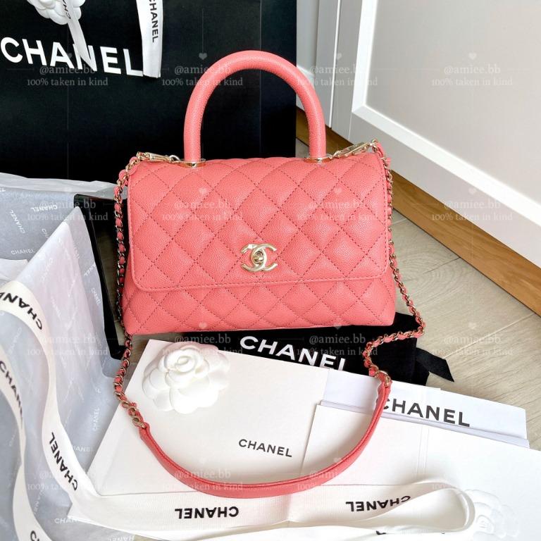 Chanel 22a Coco Handle Small Pink Caviar 06 22 Vip Colour Luxury Bags Wallets On Carousell