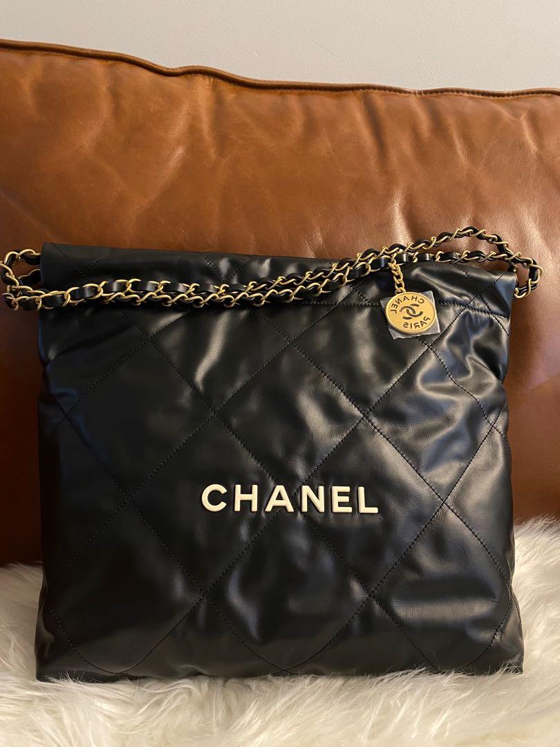 Chanel 22s small hobo bag black caviar, Luxury, Bags & Wallets on Carousell