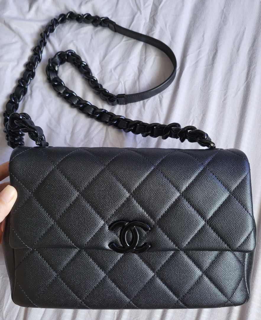 Chanel SO BLACK Limited Flap bag caviar black, Luxury, Bags