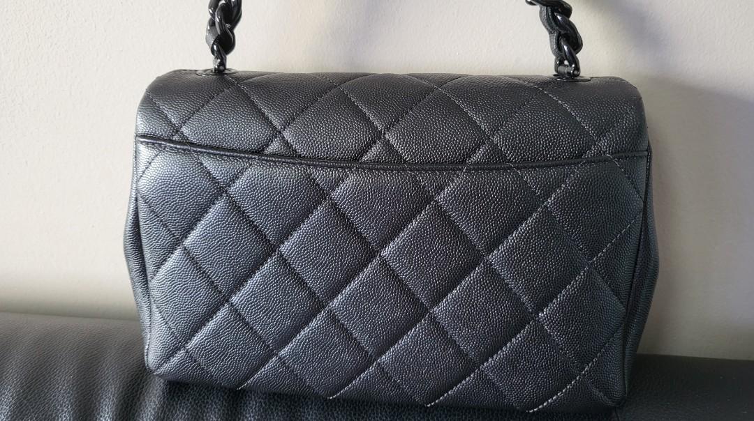 CHANEL 22B Iridescent Black Mini Flap Bag LGHW *New - Timeless Luxuries