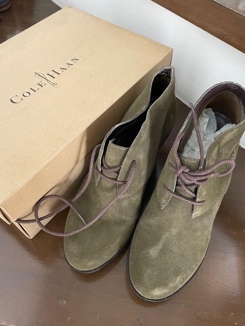 cole haan suede wedge