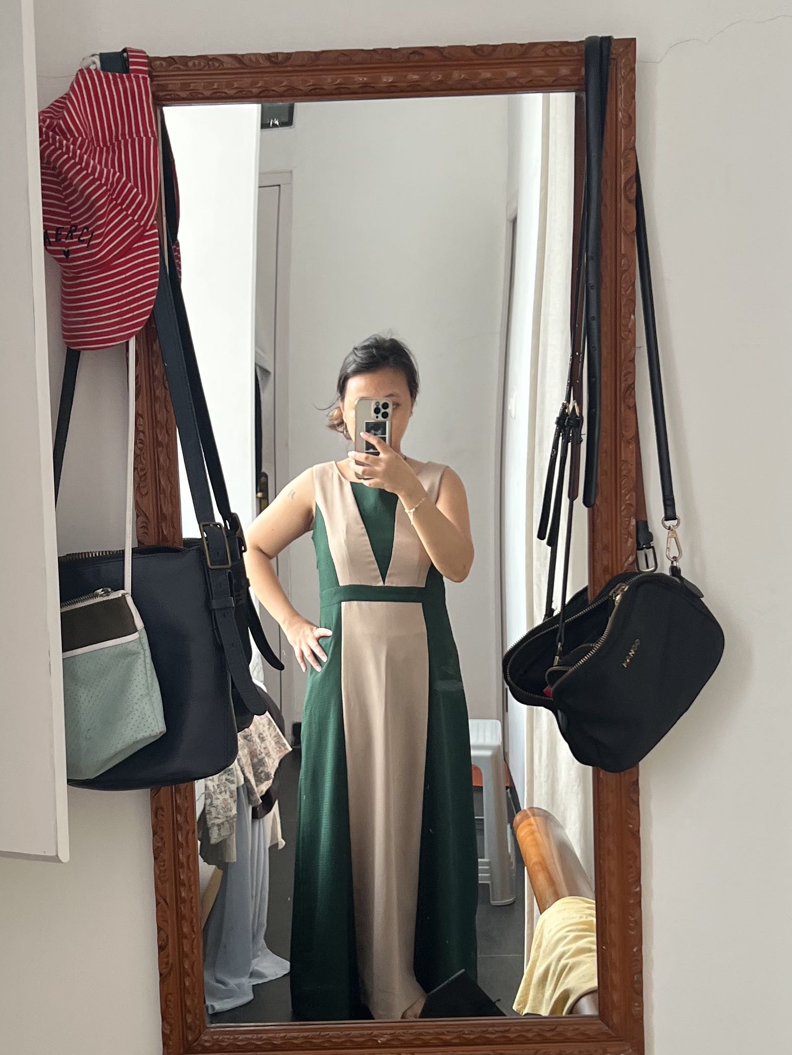 Paneled maxi online dress banana republic
