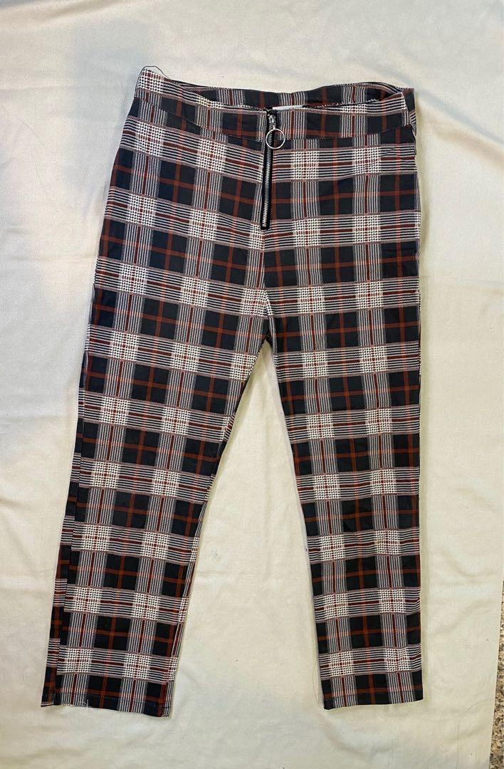 cotton on plaid pants celana panjang 