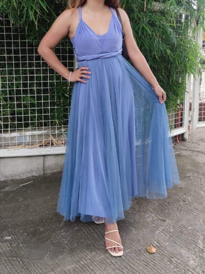 Dusty blue infinity 2024 dress