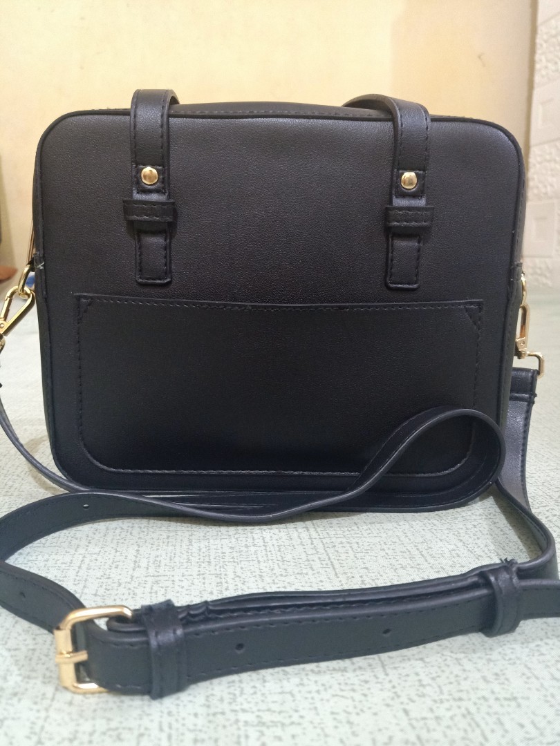 Eazy Peazy Double Zip Box Bag (Black), Women's Fashion, Bags & Wallets ...