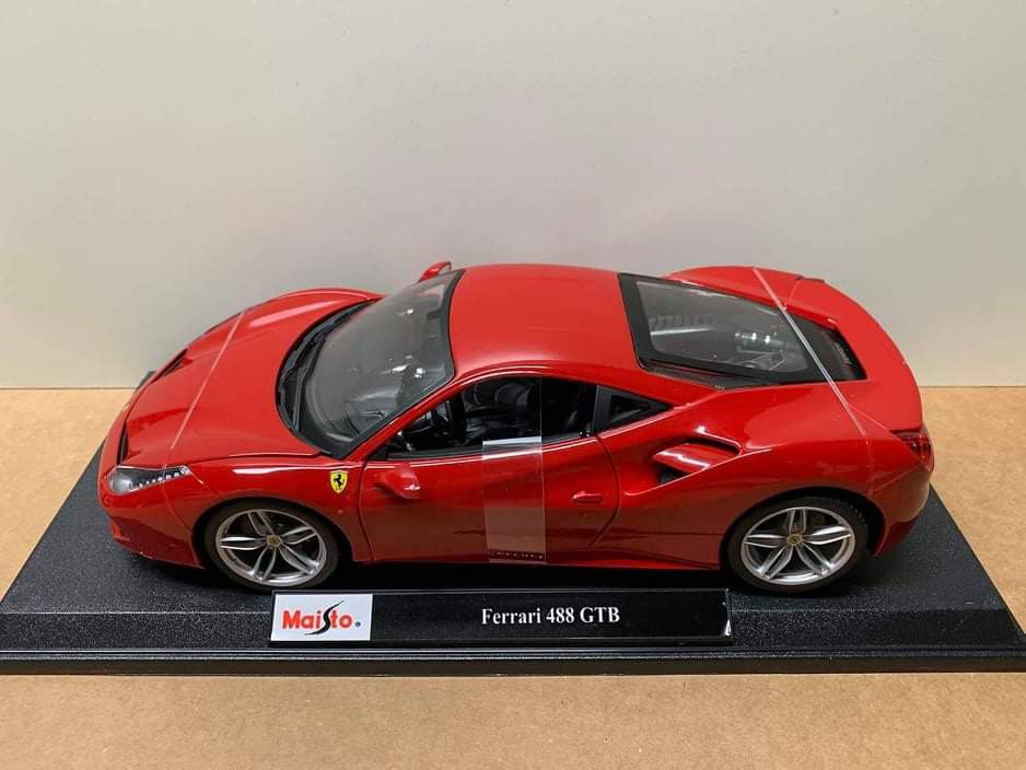 Ferrari 488 GTB Red 1/18 Scale Maisto Special Edition Diecast Car Auto New 