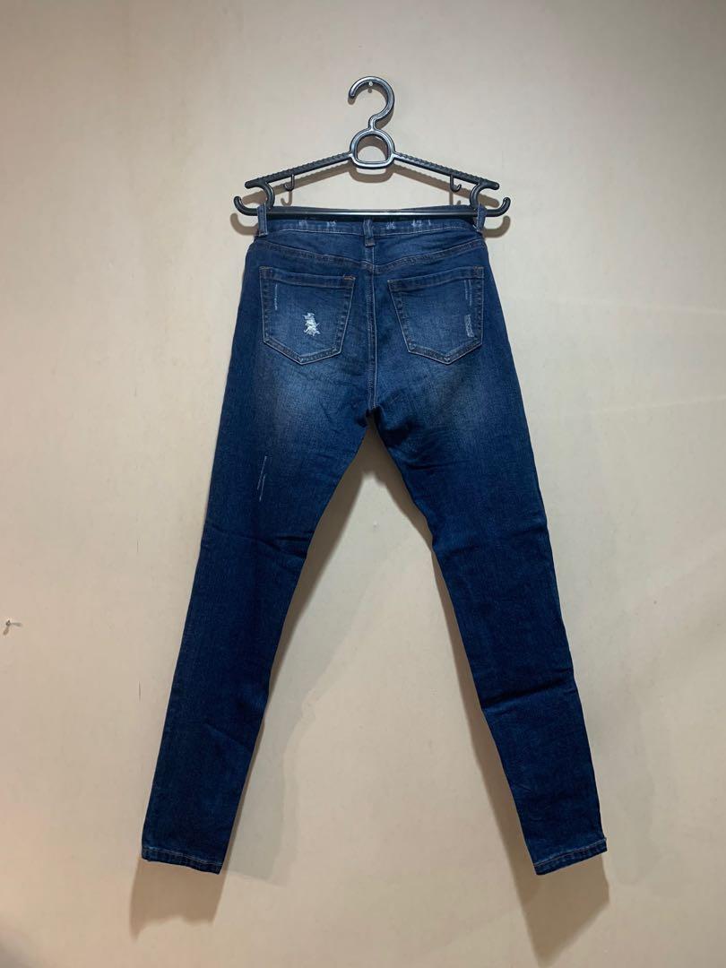 Forever 21 riped skinny jeans, Fesyen 