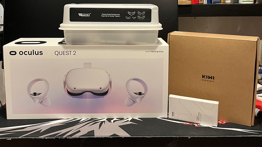 Fully Upgraded Oculus Quest 2 w/ Essential Accessories, Video Gaming