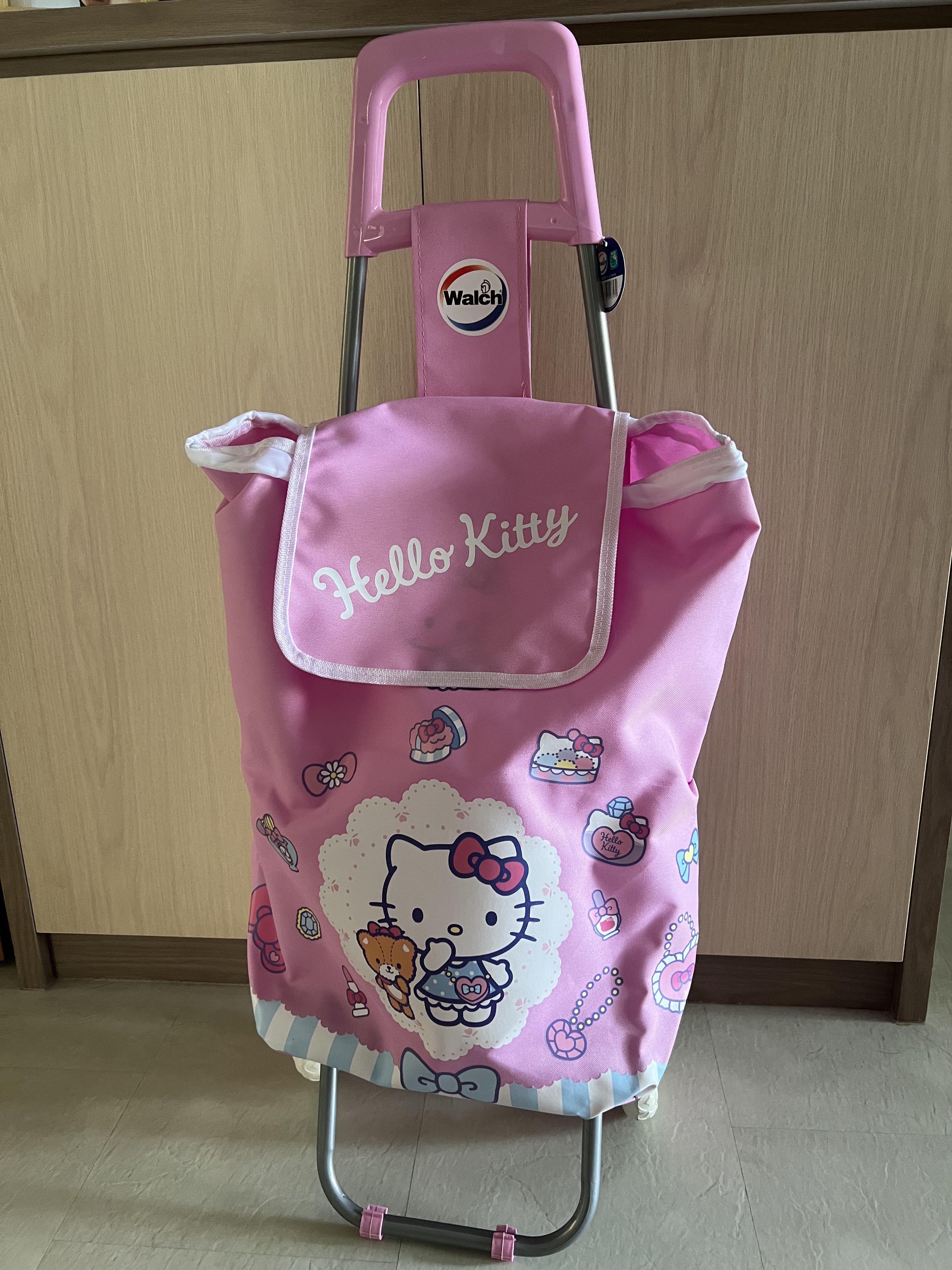 Hello Kitty grocery trolley, Hobbies & Toys, Travel, Travel Essentials