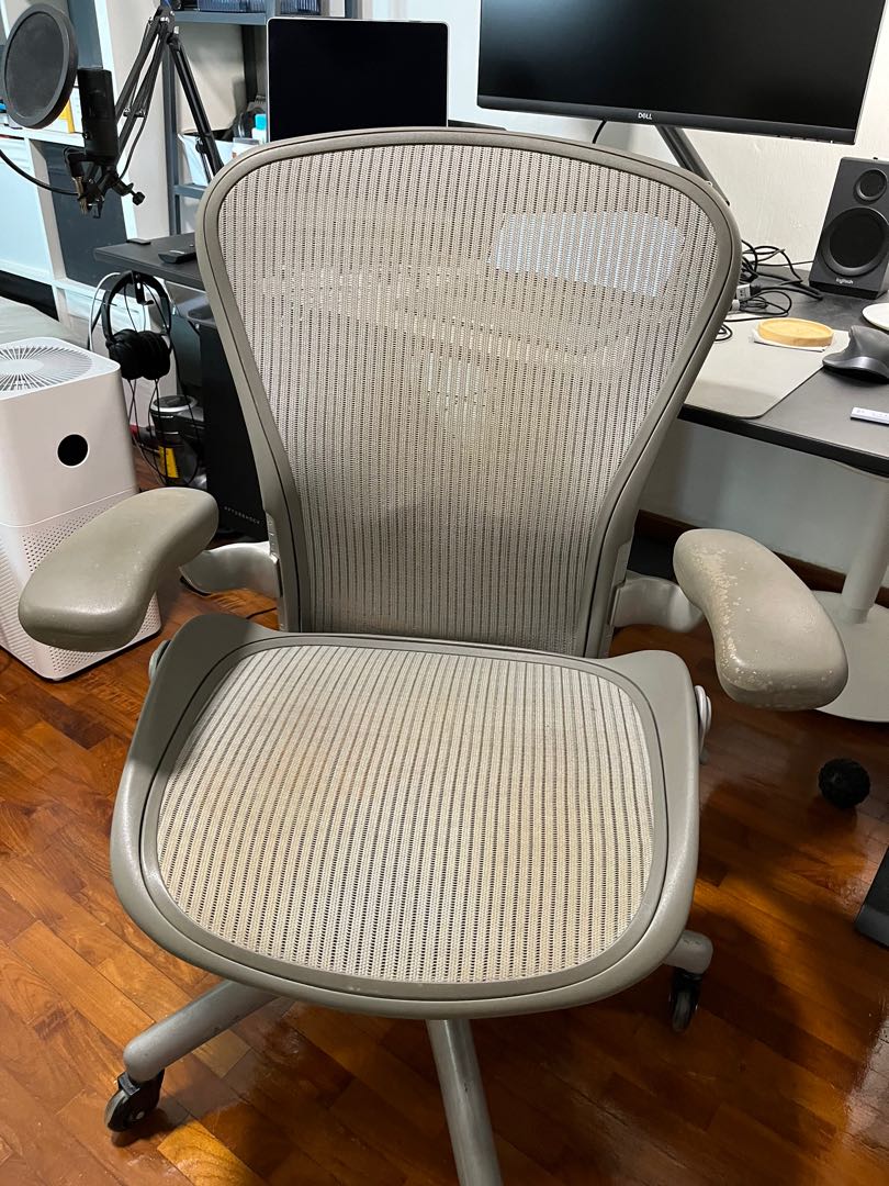 Herman Miller Aeron Chair Grey Size B Furniture Home Living