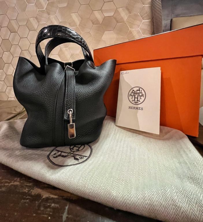Hermes picotin crocodile hot sale handle