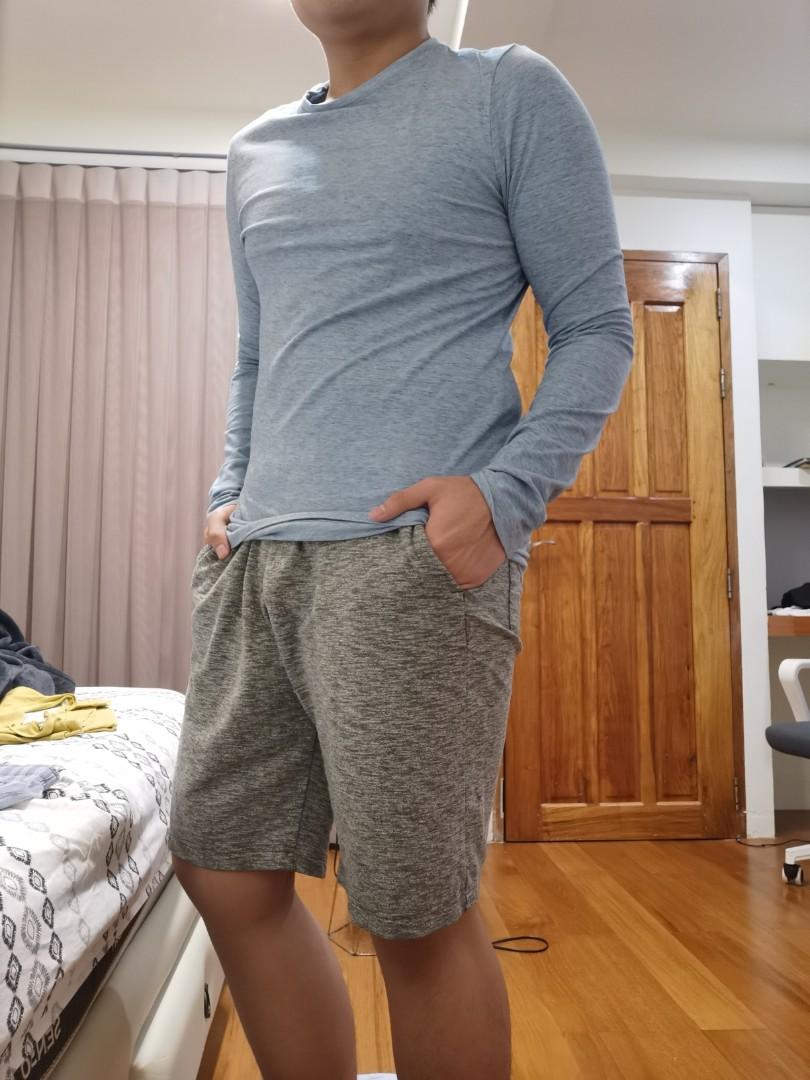 H M Basic Fine Cotton Stretch Long Sleeve Men s Fashion Tops Sets Sleep and Loungewear on Carousell