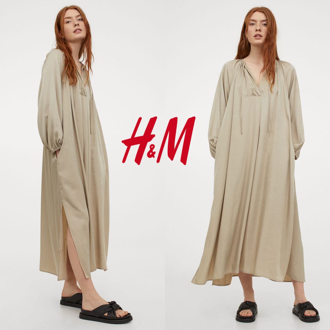 H and m calf length dress top