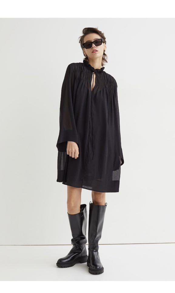 H M Crinkled Chiffon Dress Women s Fashion Dresses Sets