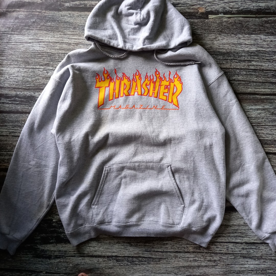 harga hoodie thrasher second